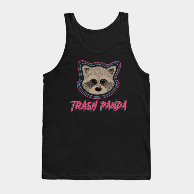 Cute Baby Raccoon Tank Top by Luna Illustration